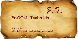 Prátl Teobalda névjegykártya